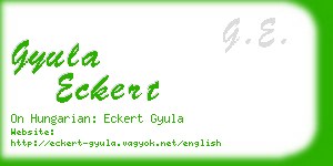 gyula eckert business card